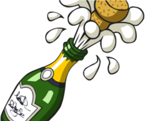 Champagne Clipart Cartoon - Cartoon Of Champagne Bottle (640x480)