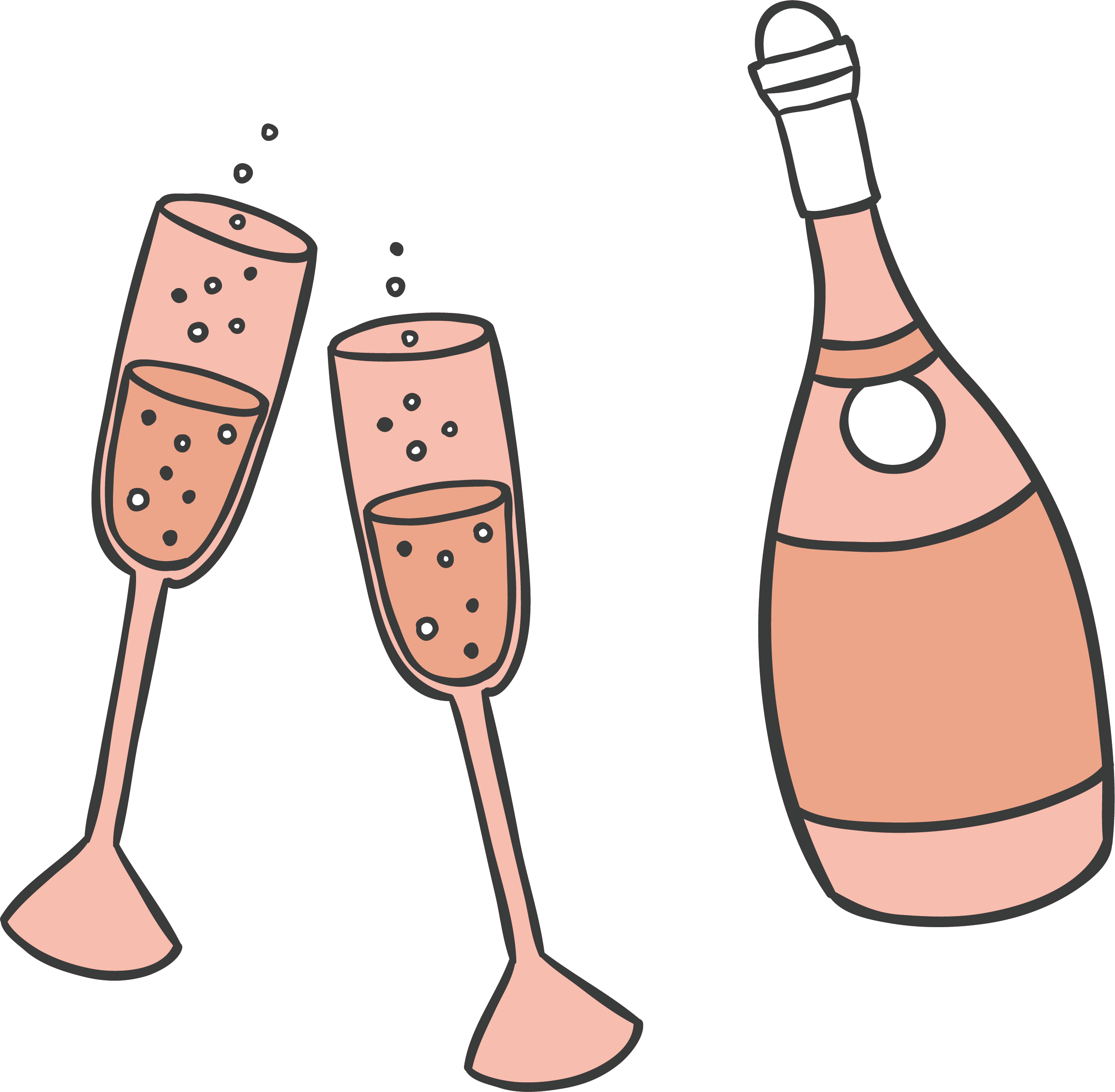 Champagne Wine Party Clip Art - Champagne Wine Party Clip Art (2516x2464)