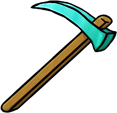 Minecraft Diamond Hoe Icon, Png Clipart Image - Minecraft Diamond Hoe Png (512x512)