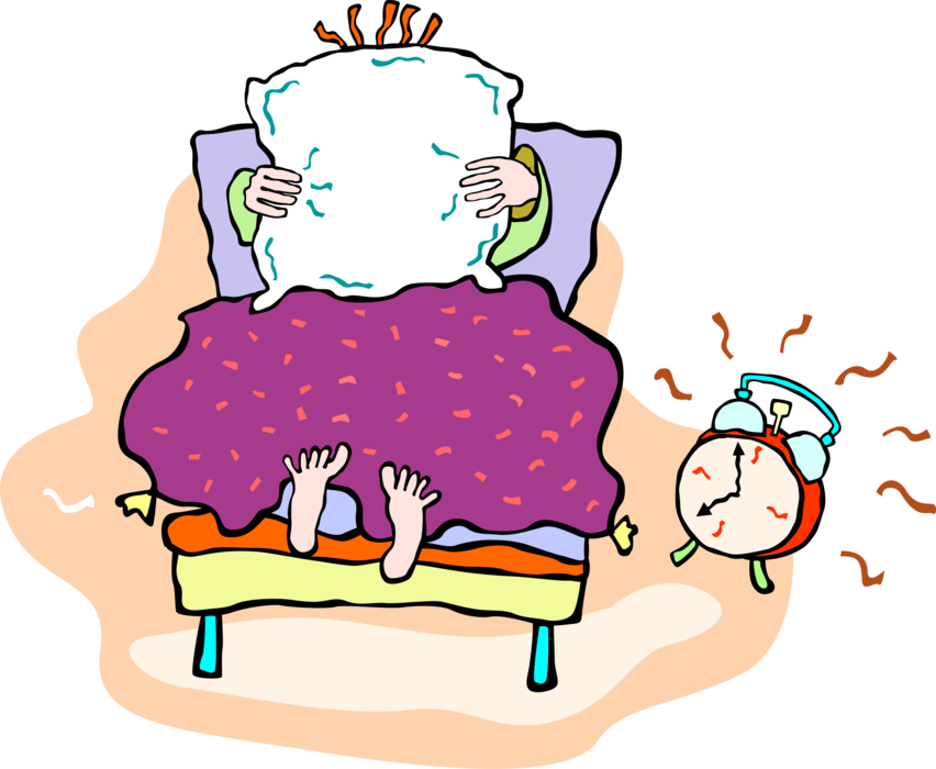 Vector Illustration Of Alarm Clock Rings Wakeup Call - Alarm Clock Going Off (852x700)