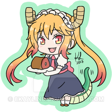 Simple Dragon Maid Tohru Chibi By 8kaylin8 - Chibi (400x416)