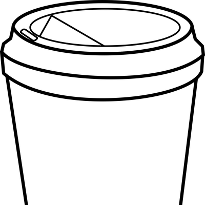 Disposable Coffee Cup - Starbucks Cute Food Coloring Pages (400x400)