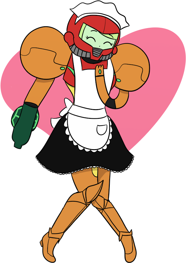 Maid Samus By Bluepopcakes - Samus Aran (768x1024)