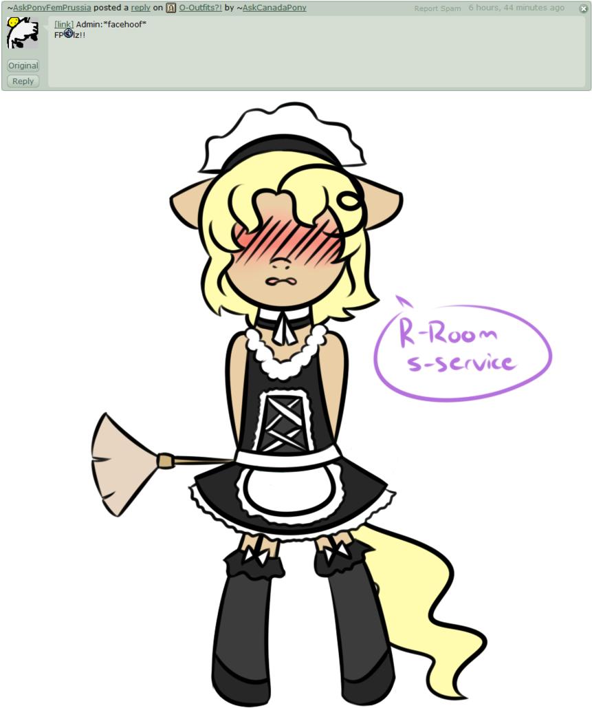 French Maid By Askcanadapony Outfit - Hetalia France In A Maids Outfit (900x1080)