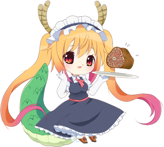 Anime Chibi Miss Kobayashi's Dragon Maid Drawing Manga - Anime Chibi Miss Kobayashi's Dragon Maid Drawing Manga (556x502)