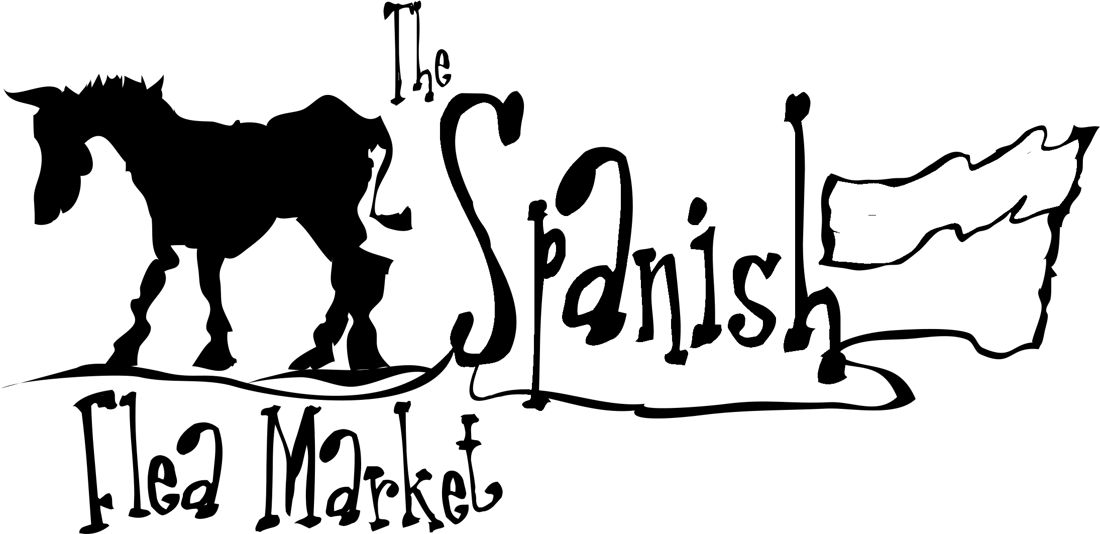 The Spanish Flea Market Logo Black And White - Spanish (2400x2400)