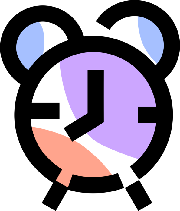 Vector Illustration Of Alarm Clock Ringing Its Morning - Vector Illustration Of Alarm Clock Ringing Its Morning (595x700)