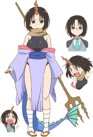 Kobayashi No Maid Dragon Characters (350x513)