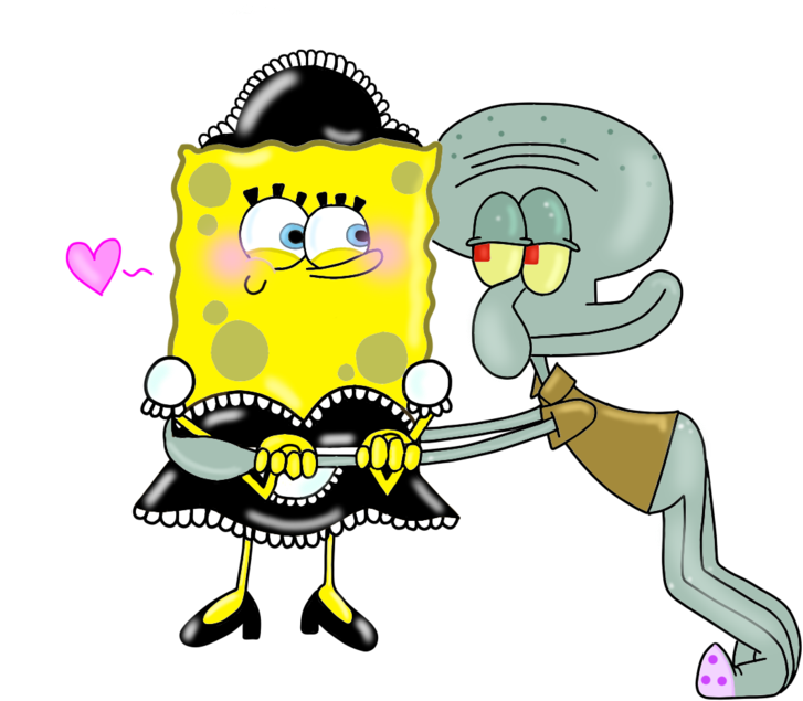 Squidbob Sexy Maid Xp By Camplazlofangirl - Cartoon (900x784)