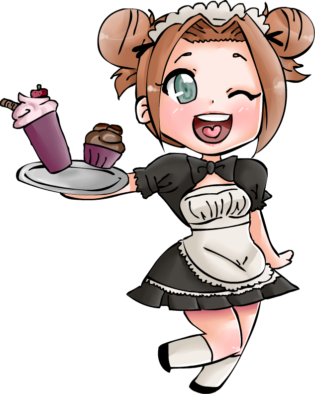 Chibi Manga Art Catgirl Maid - Chibi Manga Art Catgirl Maid (633x791)