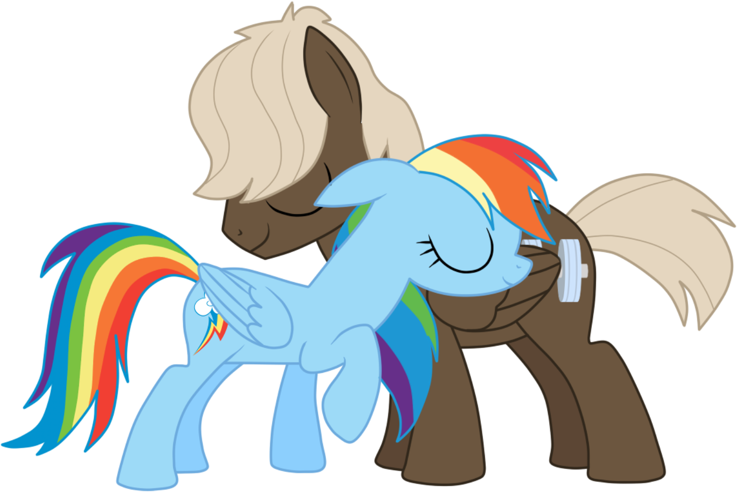 Dumbbell X Dash By Shadcream4eva Dumbbell X Dash By - Mlp Rainbow Dash X Dumbbell (1500x1111)