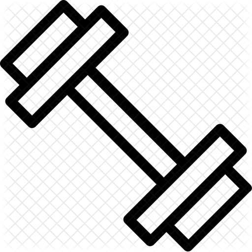 Dumbbell Icon - Peso De Academia Desenho (512x512)