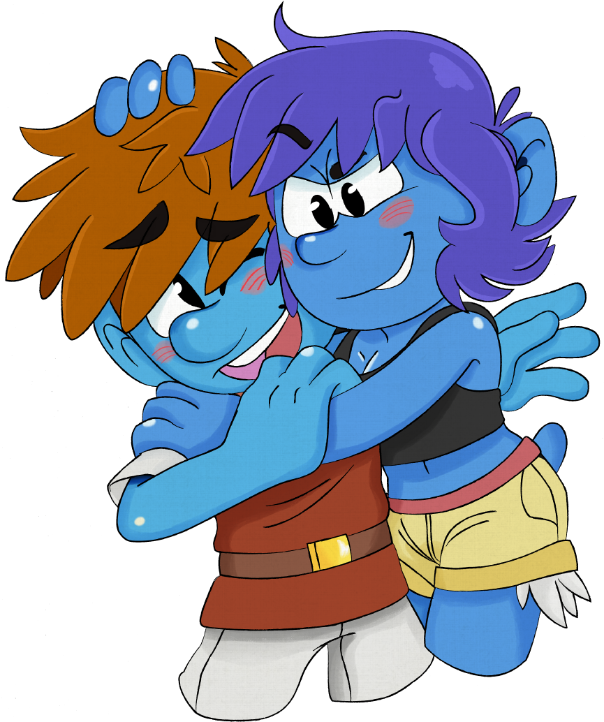 Ask Dumbbell - Clumsy Smurf And Smurfstorm (870x1050)