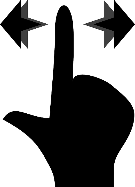 Touch Hand, Finger, Action, Drag, Move, Swift, Tablet, - Drag Png (464x640)