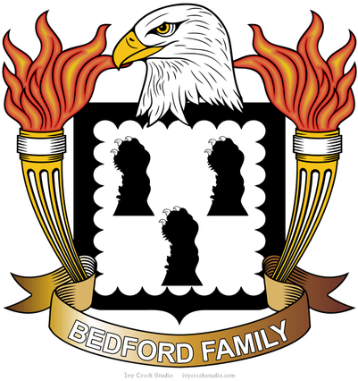 Bedford - Hadley Family Crest (400x439)