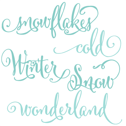 Winter Words Svg Scrapbook Title Winter Svg Cut File - Scalable Vector Graphics (432x432)