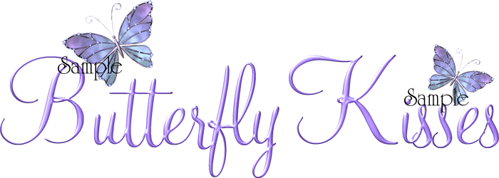 Kiss Clipart The Word - Lettering Of Word Butterfly (700x250)