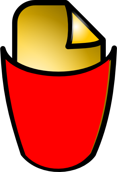 Recycle Bin Full Red Clip Art At Clker - Recycle Bin Full Red Clip Art At Clker (408x597)