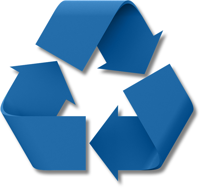 Recycle Logo Png Blue (704x661)