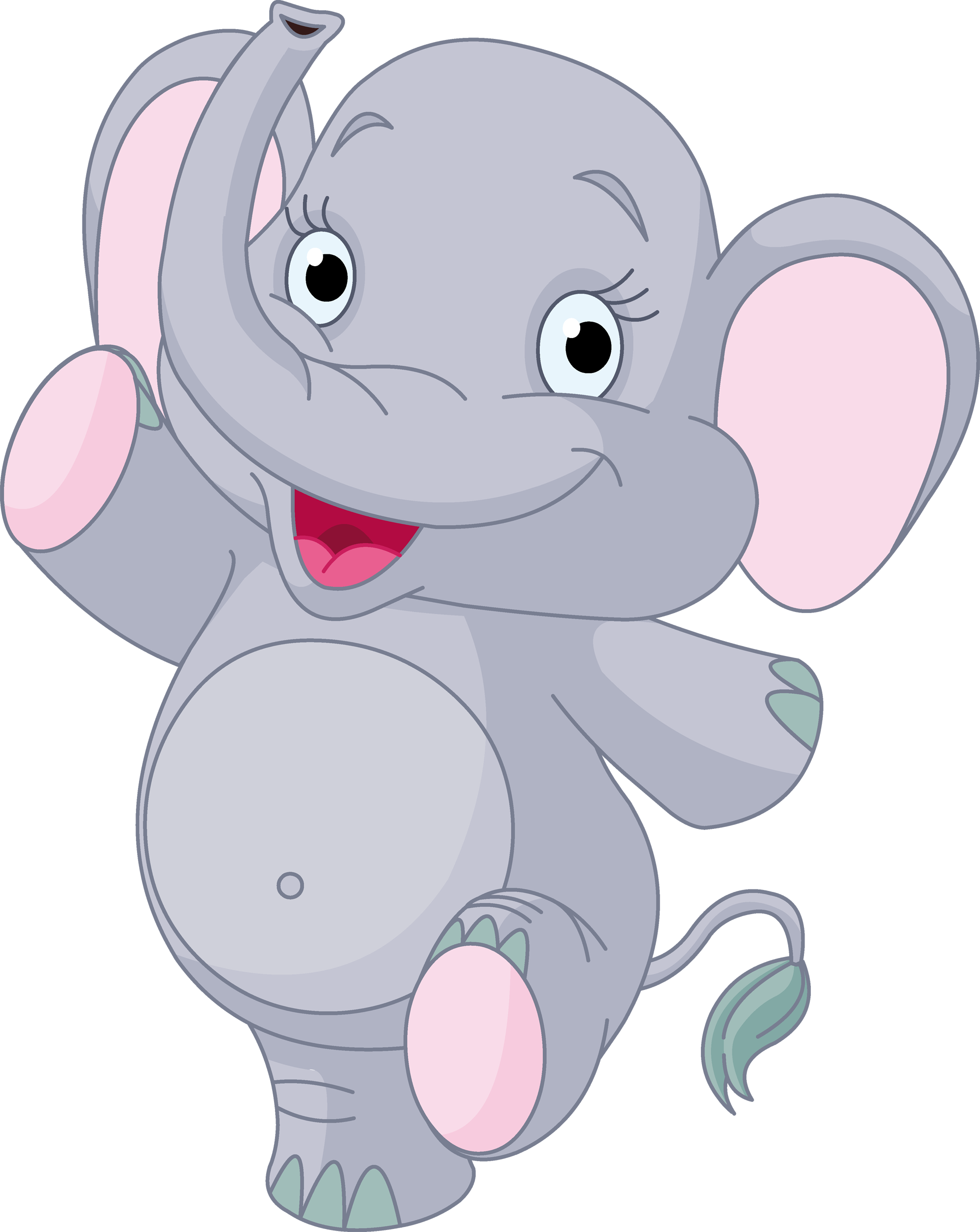 Tags By Word - Cute Baby Elephant Cartoons (1988x2500)