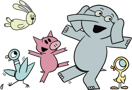 Mad About Mo Willems Bedford - Elephant And Piggie Characters (434x320)
