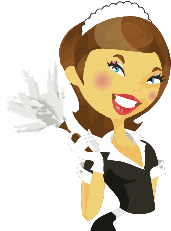 Committed And Reliable Cleaning Service - Cleaning Maid Cartoon (350x461)