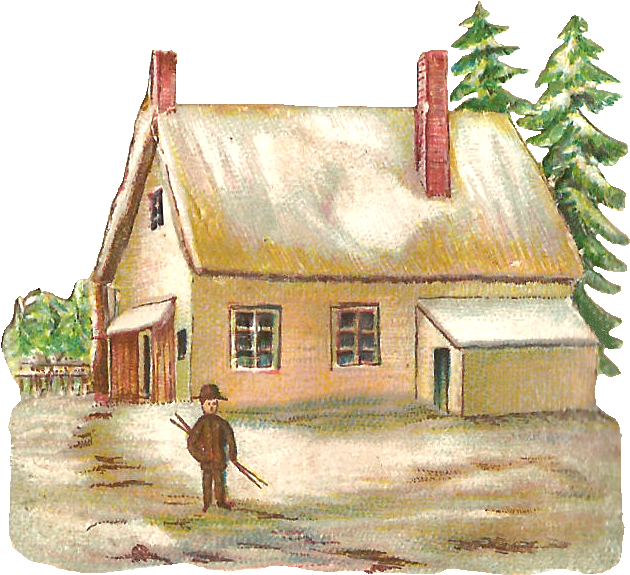 Winter House Png Picture - House (905x787)
