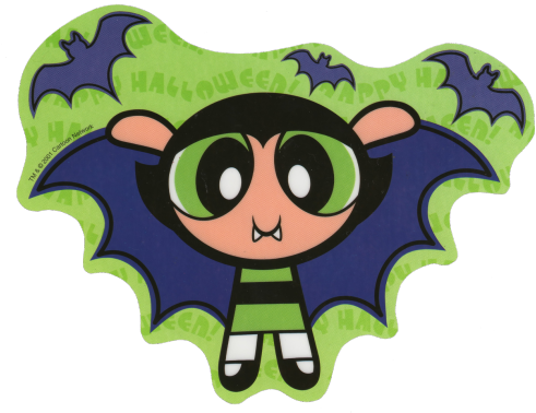 Bat Cartoon - Powerpuff Girls Buttercup (500x393)