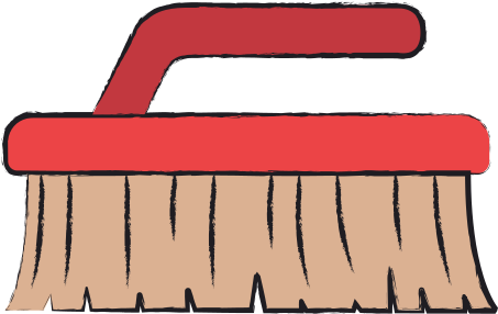 Colored Blurred Silhouette Of Cleaning Brush - Brush (550x550)