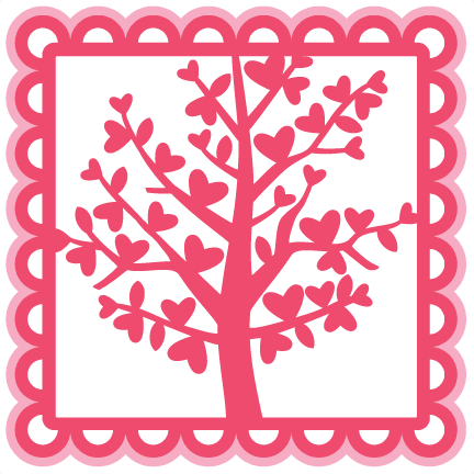 Heart Tree Overlay Svg Scrapbook Cut File Cute Clipart - Vector Graphics (432x432)