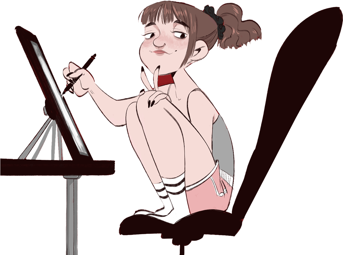 Crouching Girl Illustration - Crouching Girl Illustration (1200x1112)