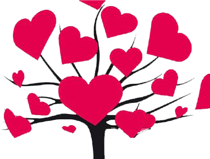 Heart Tree Clip Art - Heart Tree Clip Art (813x610)