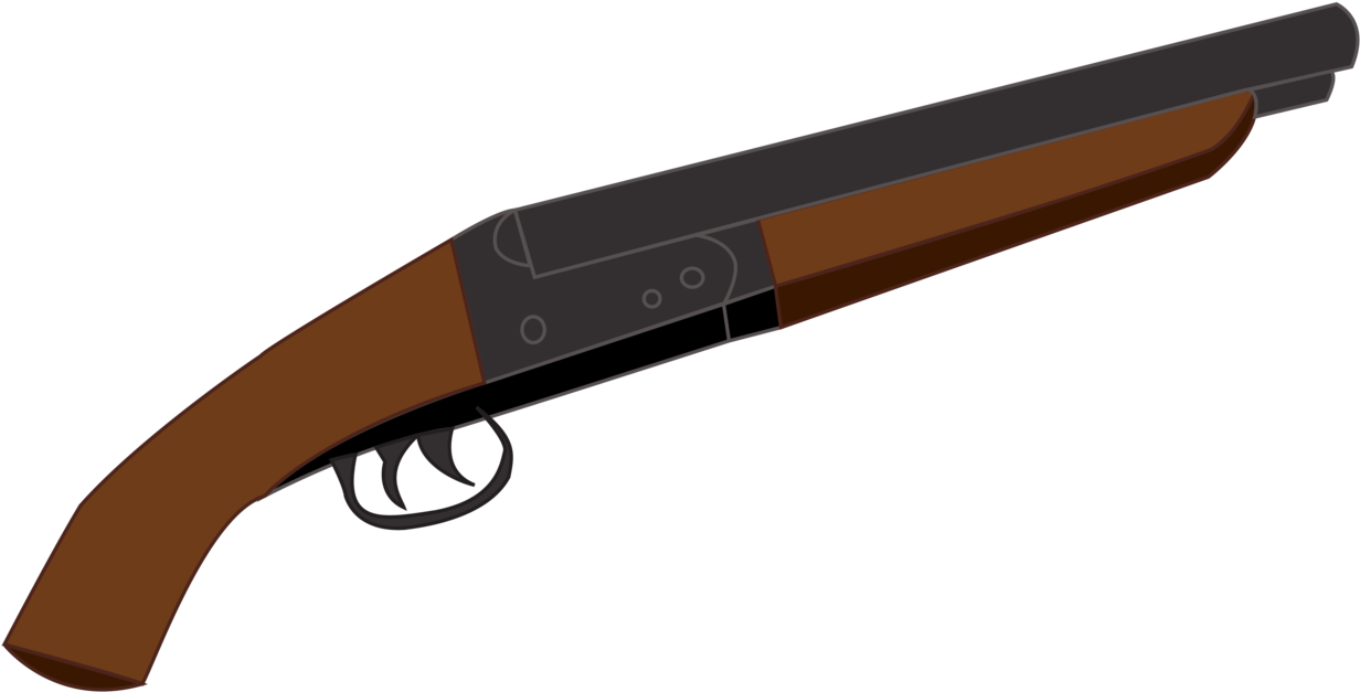 Shotgun Clipart Double Barrel Shotgun - Double Barrel Shotgun Clipart (9580x4944)
