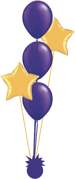 Staggered - Air Fill Balloons - 9 Inch Metallic Gold Star Mylar (600x600)