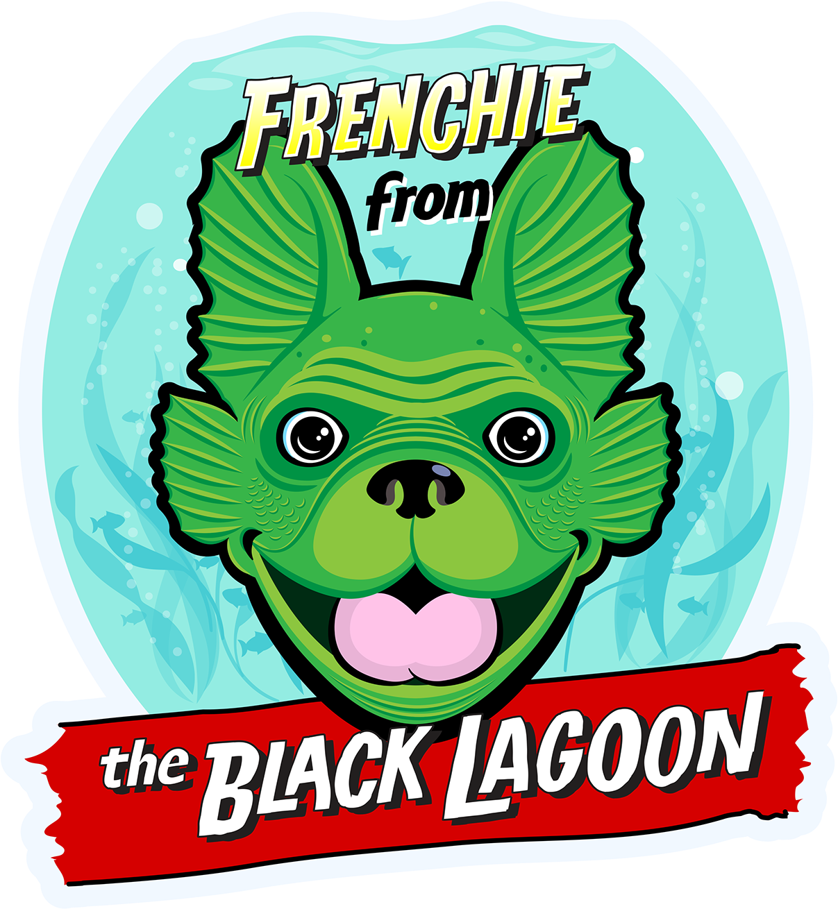 I Designed A Colorfull Gilled French Bulldog From The - Cartoon (1400x1680)