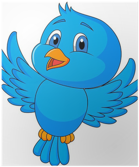 Blue Bird Cartoon (400x400)