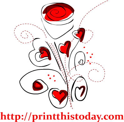 Clip Art With Hearts And Flower - Garden Roses (417x417)