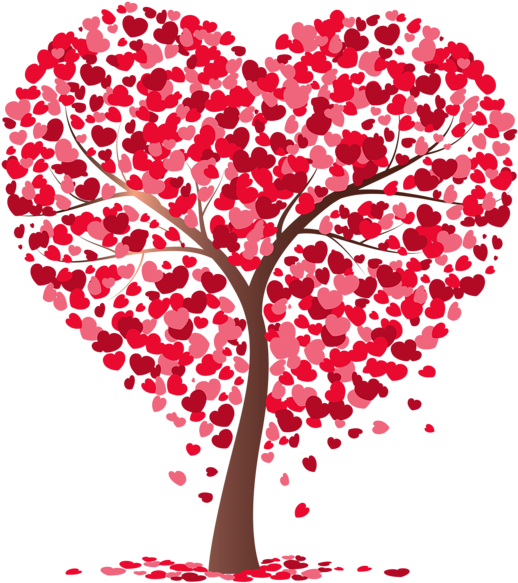 Heart Tree Transparent Png Image - Heart Full Of Love (533x600)