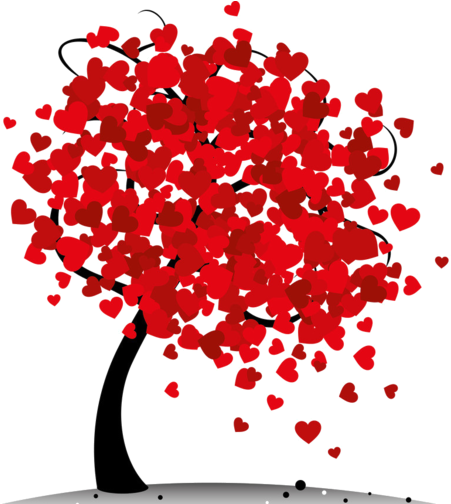 Heart Tree - Valentines Day Tree Png (600x503)