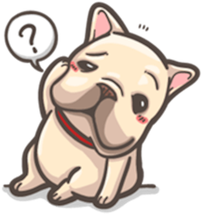 French Bulldog Pigu Messages Sticker-10 - Cartoon (350x350)
