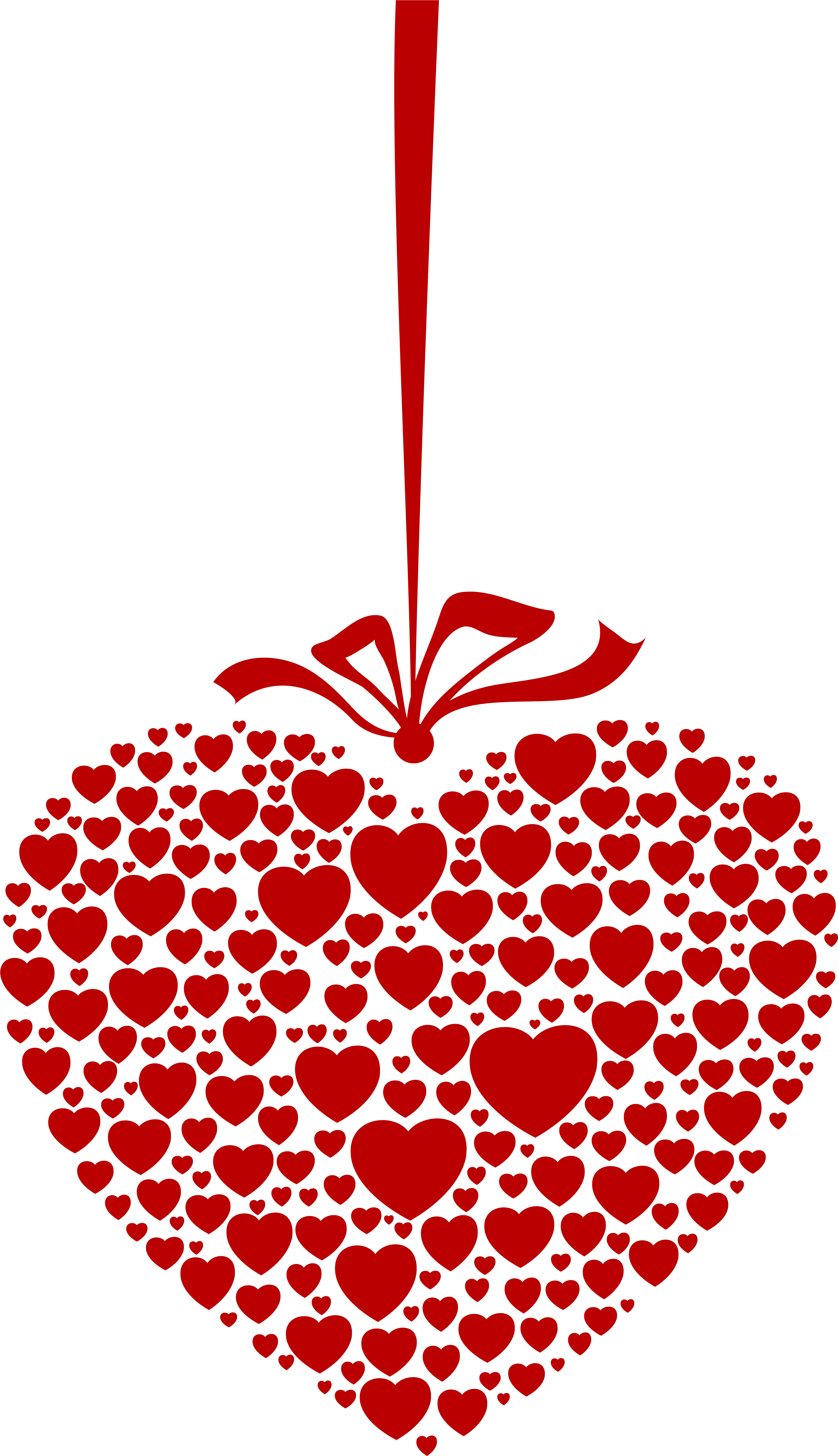 Hanging Heart Transparent Png Clip Art Image - Hanging Valentine Hearts Png (4733x8000)