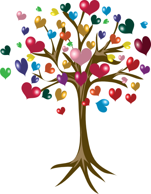 Red Heart - Tree Of Hearts (512x656)