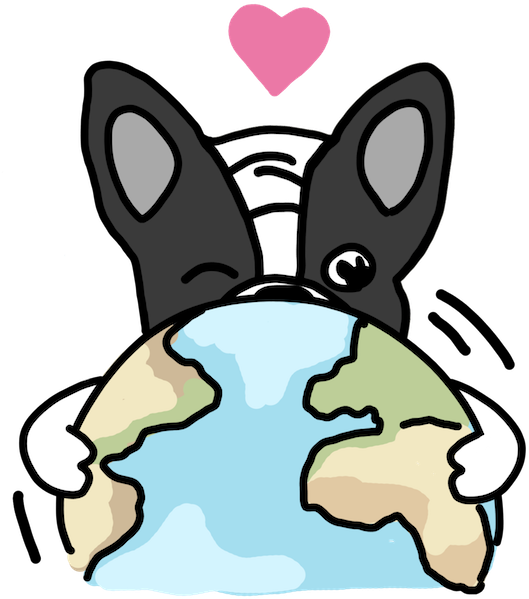 Frenchie Travel Stickers By Yeah Bunny Messages Sticker-8 - Sticker (618x618)