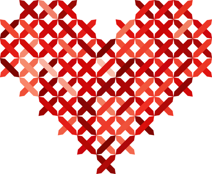Tree Heart Cliparts 29, Buy Clip Art - Corazon Bordado (880x720)