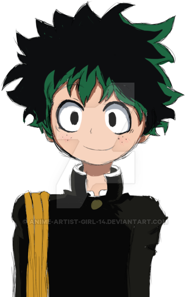 Izuku Midoriya By Anime Artist Girl 14 - Fan Art (400x597)