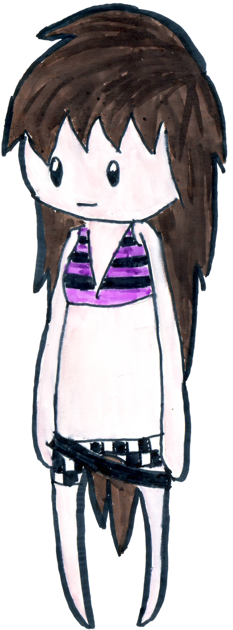 Cute Chibi Bikini Girl By Vlklngen - Illustration (491x1299)