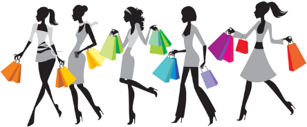 To Receive Free Drink Ticket For Beer Or Wine And Hors - Cartoon Images Of Women Shopping (450x318)