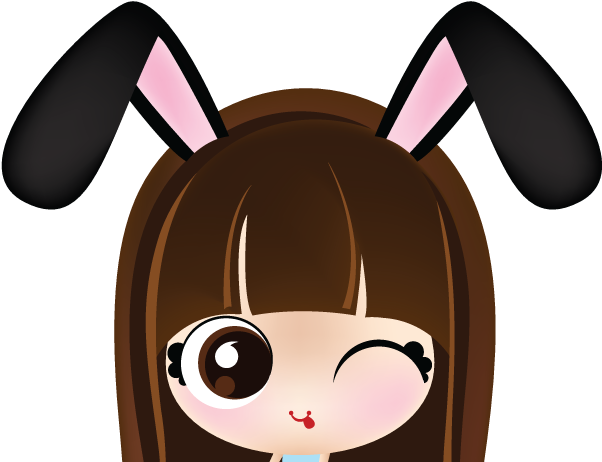 Successfully Turned Into A Bunny Girl With Long Black - Avatar Cute (700x500)