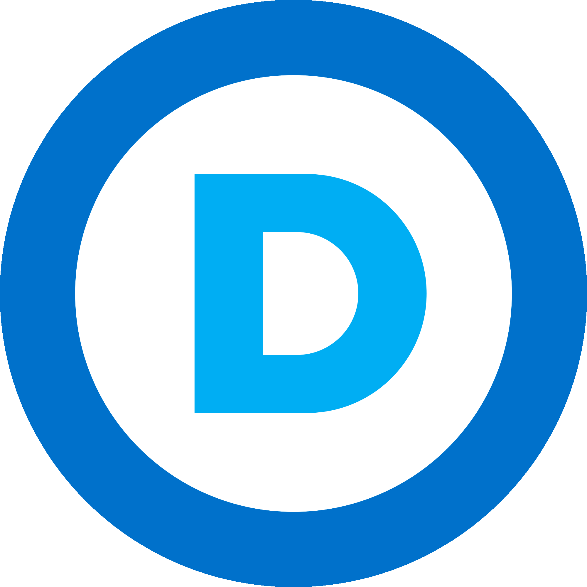 Democratic Party Logo - Angel Tube Station (2000x2000)