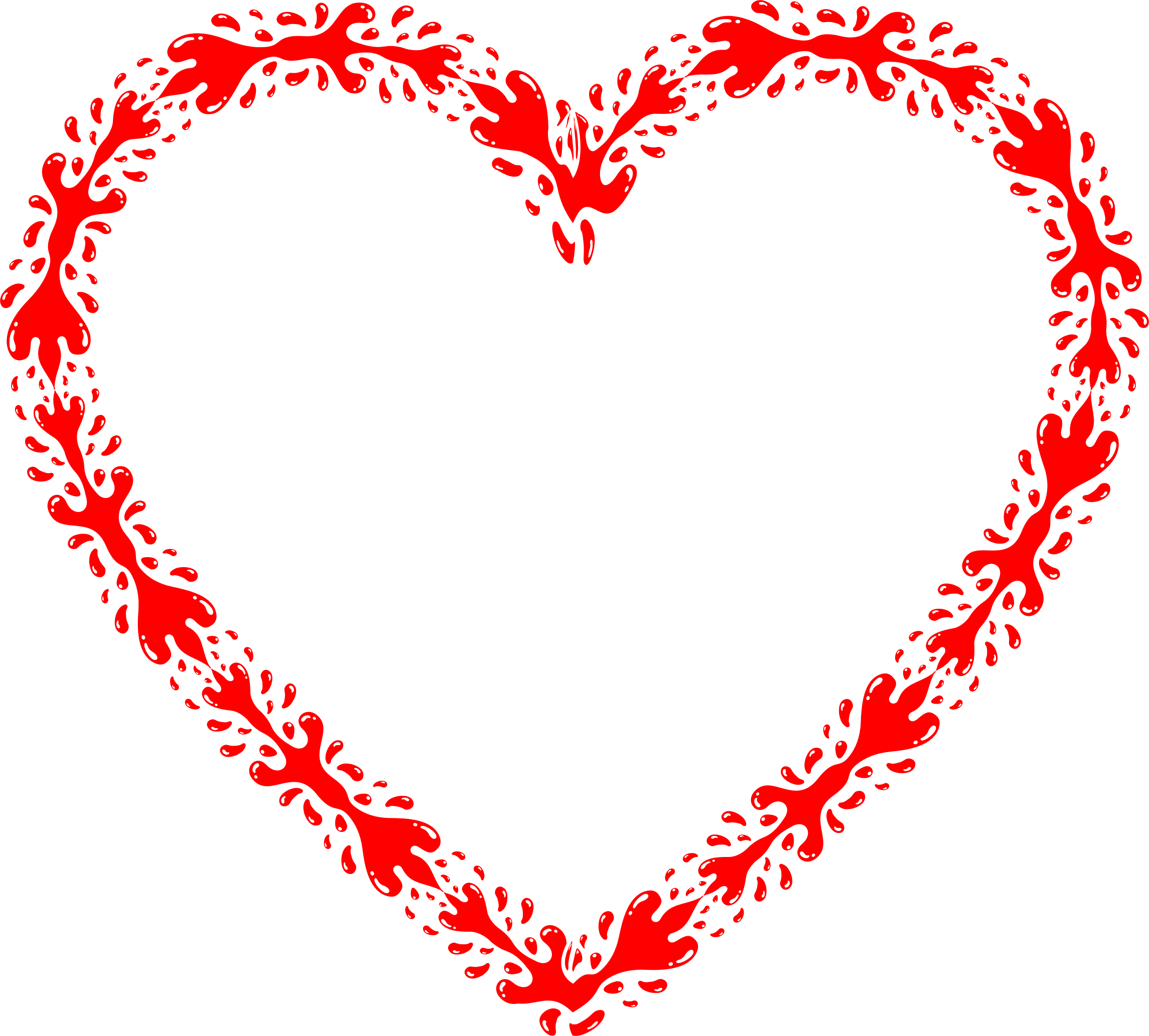 Blood Heart - Clip Art (2290x2066)
